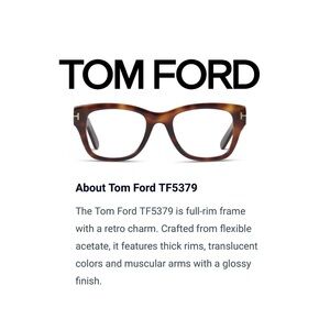 Tom Ford TF5379 UNISEX Tortoise Shell Readers 1.25